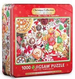 EUROGRAPHICS CASSE-TÊTE 1000 PIÈCES - TABLE DE NOËL - BOÎTE EN MÉTAL